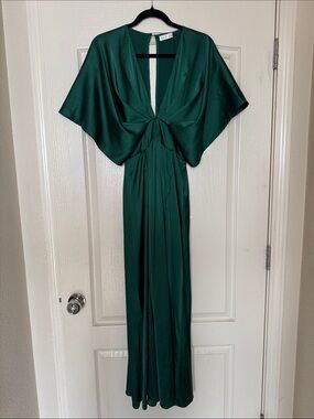 Ooh La Luxe Emerald Satin Dress